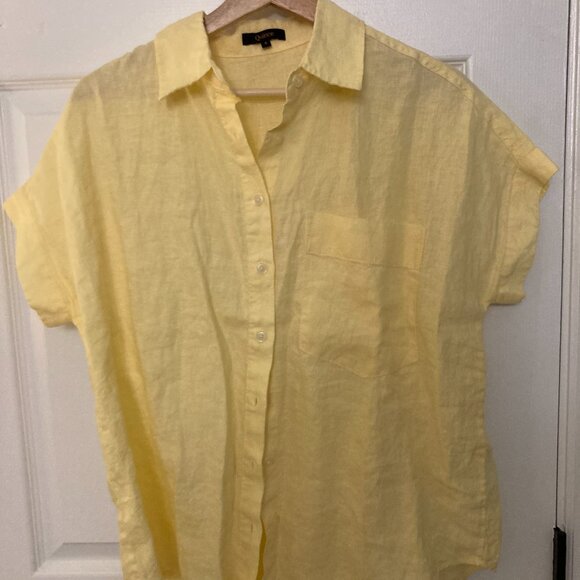 Quince European Linen Button-Up Yellow - Picture 4 of 5